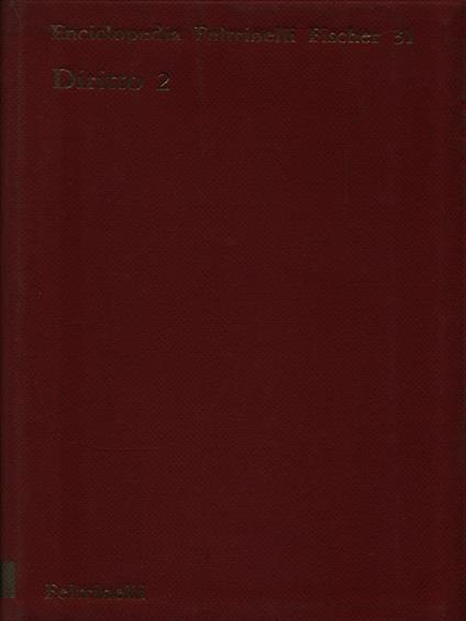 Enciclopedia Feltrinelli Fischer - 31 - Diritto 2 - Giuliano Crifò - copertina