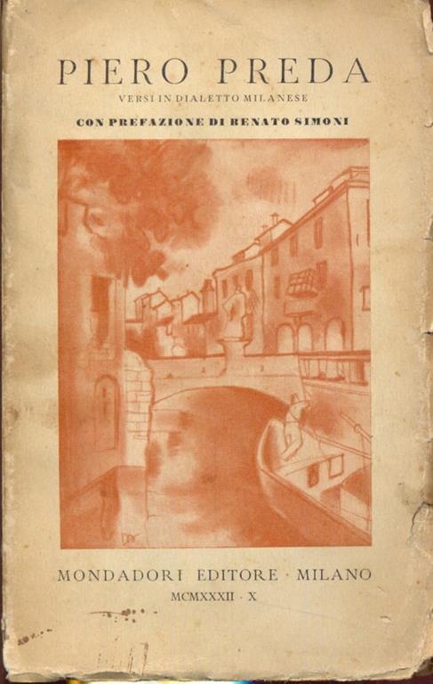 Versi in dialetto milanese - Piero Preda - copertina