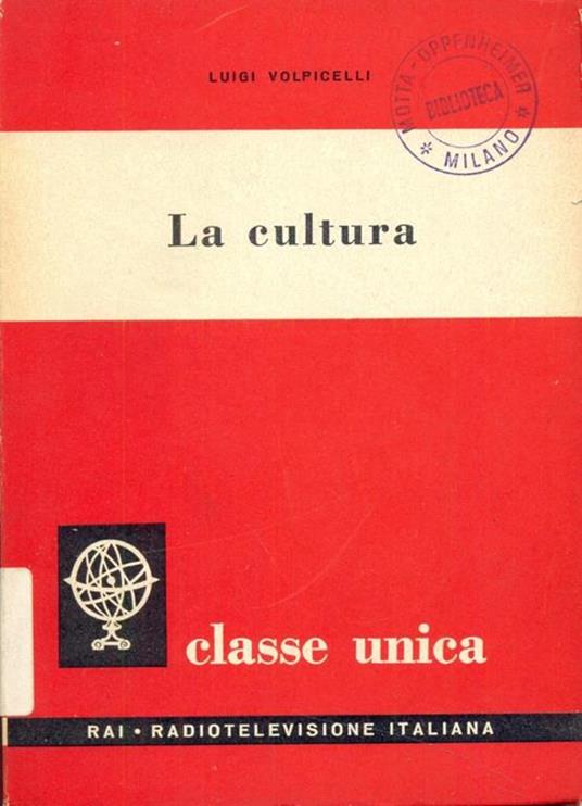 La cultura - Luigi Volpicelli - copertina