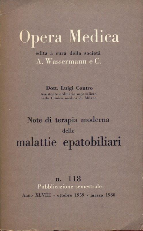 Note di terapia moderna delle malattie epatobiliari