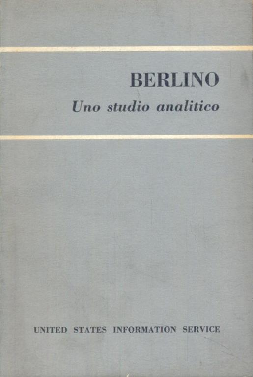 Berlino, uno studio analitico - copertina