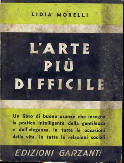 L' arte più difficile - Lidia Morelli - copertina