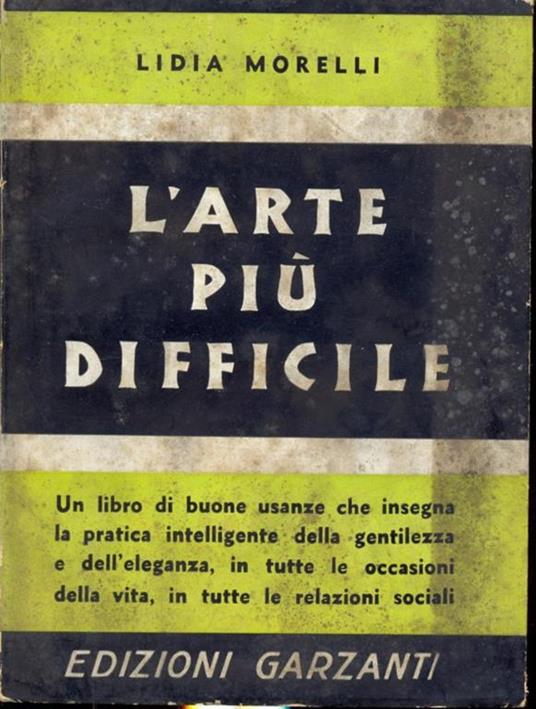 L' arte più difficile - Lidia Morelli - copertina