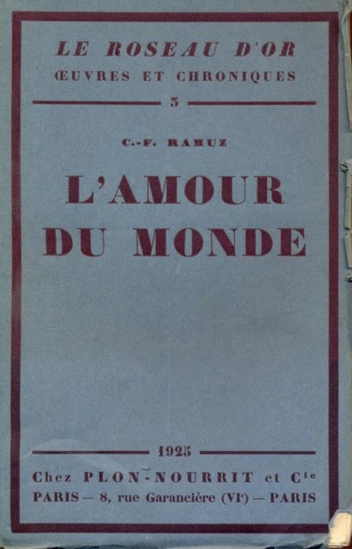 L' amour du monde. In lingua francese