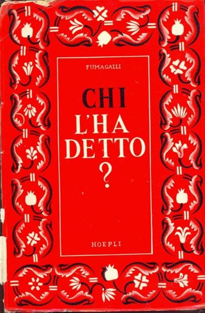 Chi l'ha detto? - Giuseppe Fumagalli - copertina
