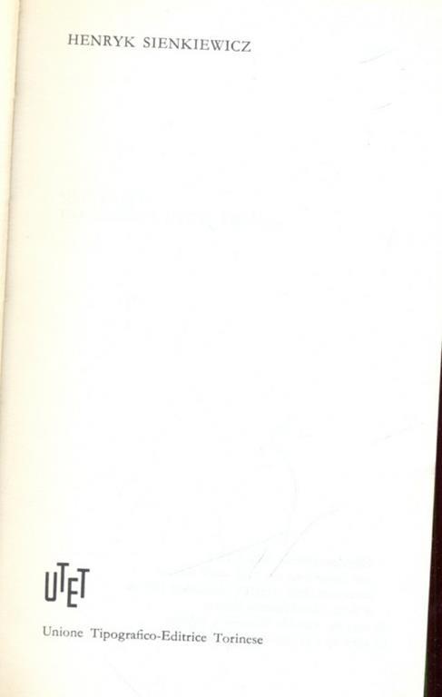 Henryk Sienkiewicz Premio Nobel 1905 - copertina