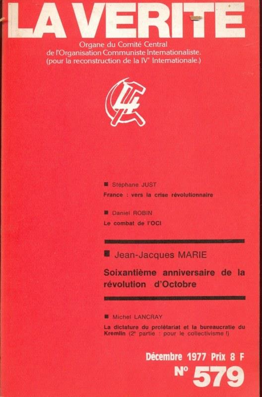 La verité n. 579/decembre 1977. in lingua francese