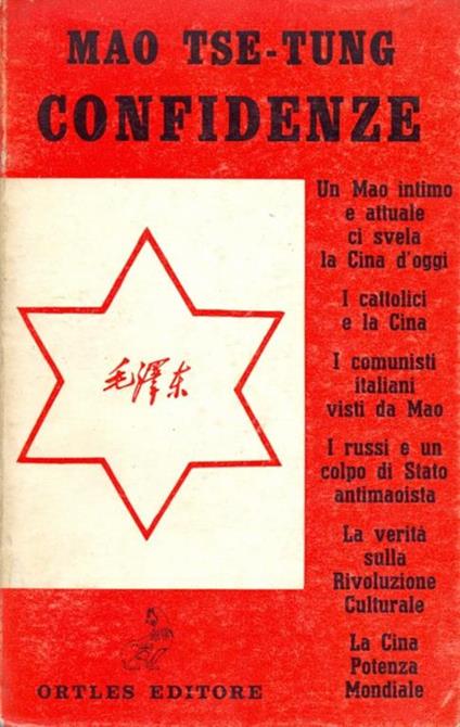 Confidenze - Tse-tung Mao - copertina