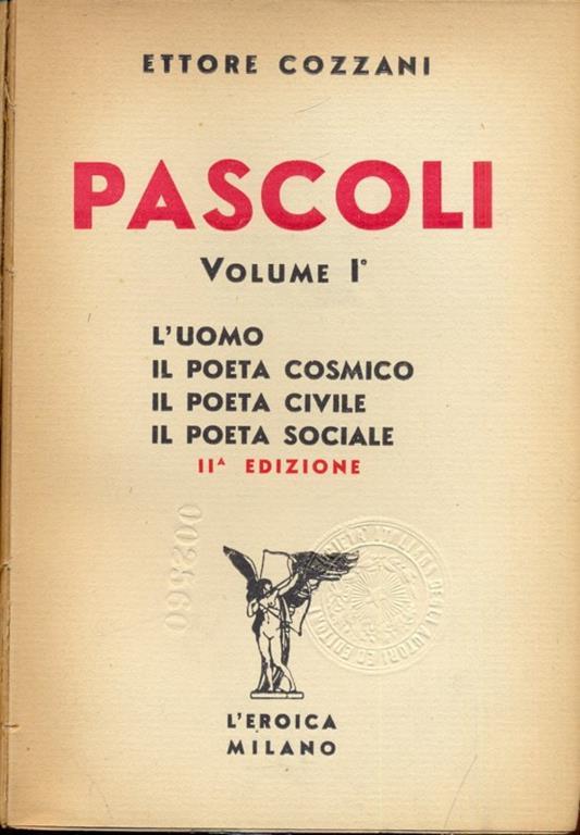 Pascoli vol.1 - Ettore Cozzani - copertina