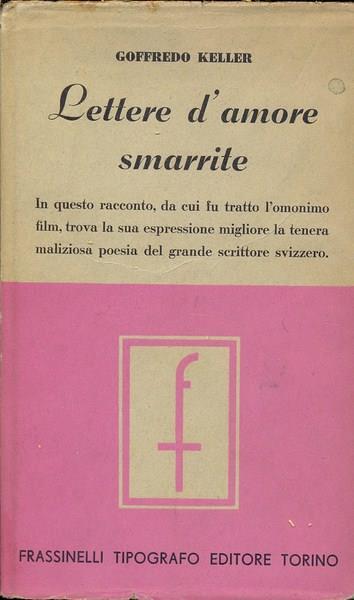 Lettere d'amore smarrite - Gottfried Keller - copertina