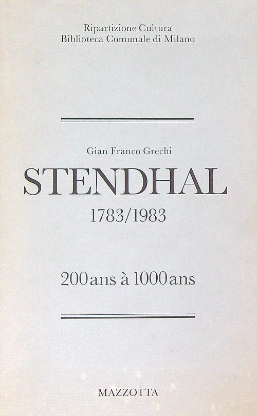 Stendhal 1783-1983