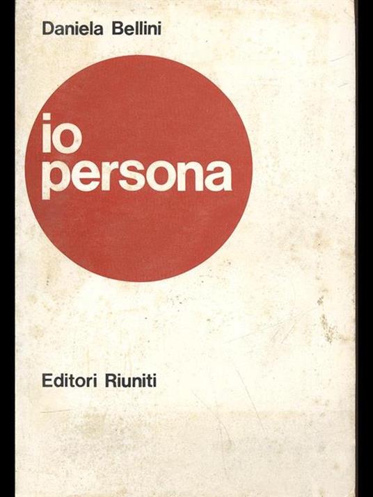 Io persona - Daniela Bellini - copertina