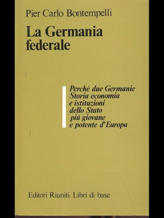 La Germania Federale - P. Carlo Bontempelli - copertina