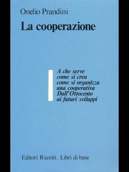 La cooperazione - Onelio Prandini - copertina