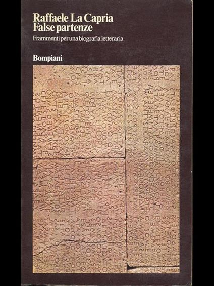 False partenze - Raffaele La Capria - copertina