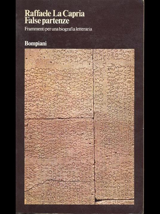 False partenze - Raffaele La Capria - copertina