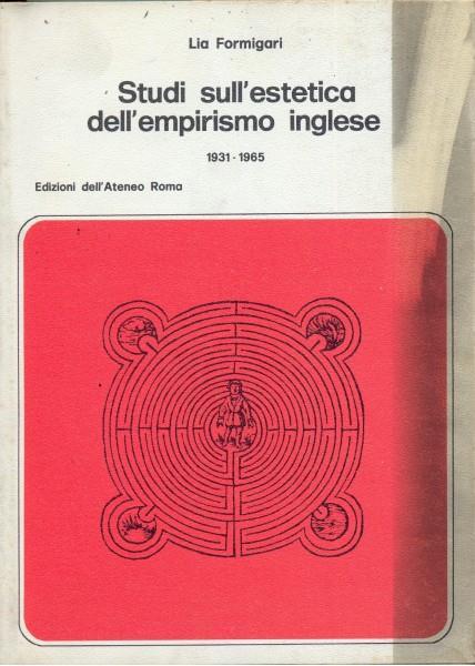 Studi sull'estetica dell'empirismo inglese 1931-1965 - copertina
