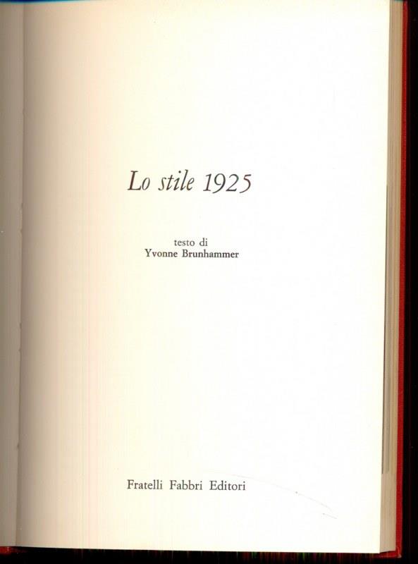 Lo stile 1925