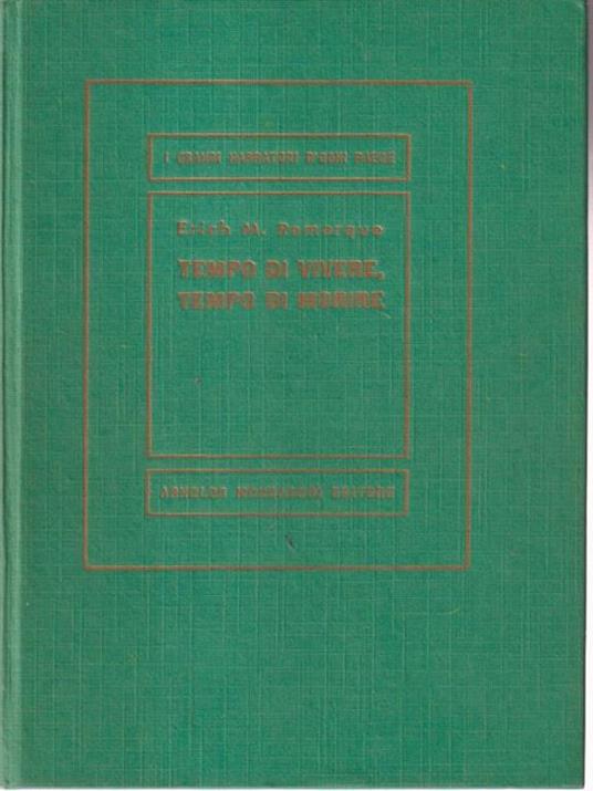 Tempo di vivere tempo di morire - Erich Maria Remarque - copertina