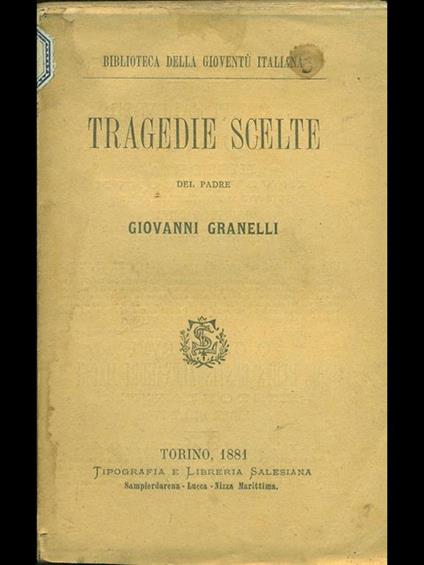 Tragedie scelte - copertina