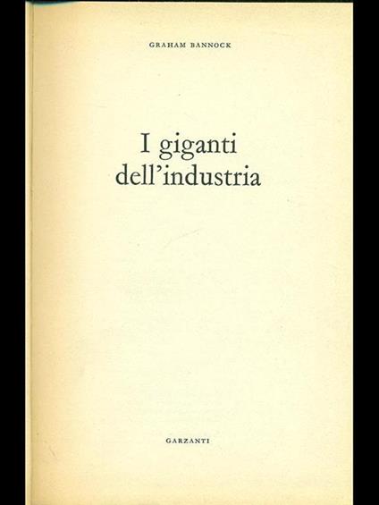 I giganti dell'industria - Graham Bannock - copertina