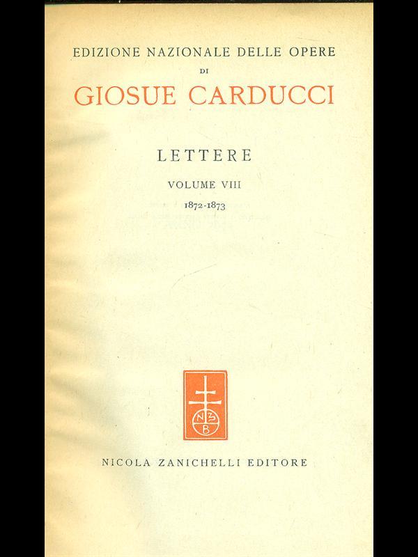 Lettere 1872-1873. Vol. 8