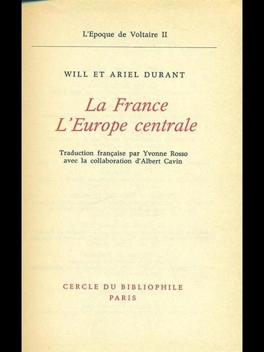 La France. L'Europe Centrale. vol. 27 - copertina