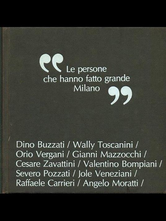 Le persone che hanno fatto grande Milano - copertina