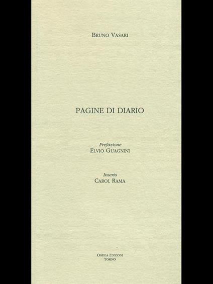 Pagine di diario - Bruno Vasari - copertina