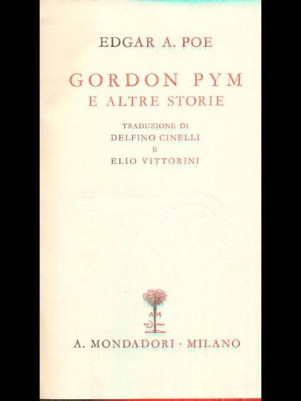 Gordon Pym e altre storie - Edgar Allan Poe - copertina