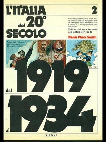 L' Italia del 20 secolo dal 1919 al 1934 - David Smith - copertina