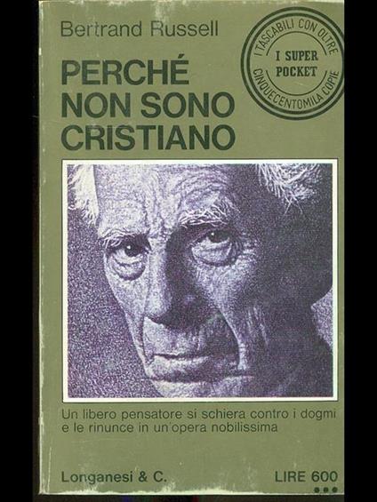 Perché non sono cristiano - Bertrand Russell - copertina