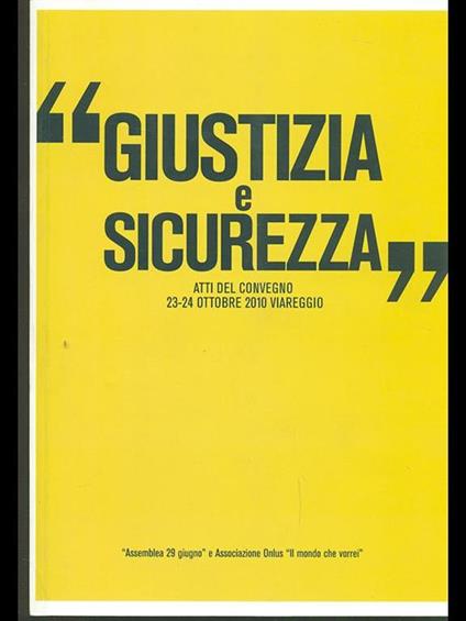 Giustizia e sicurezza - copertina