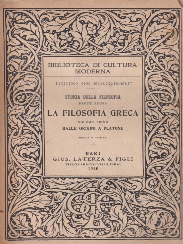 Storia della filosofia parte prima - La filosofia greca