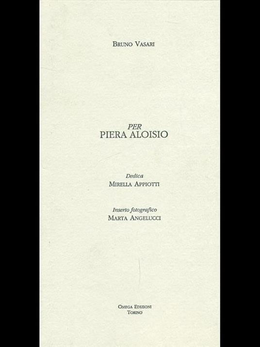 Per Piera Aloisio - Bruno Vasari - copertina