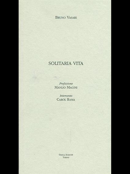 Solitaria vita - Bruno Vasari - copertina
