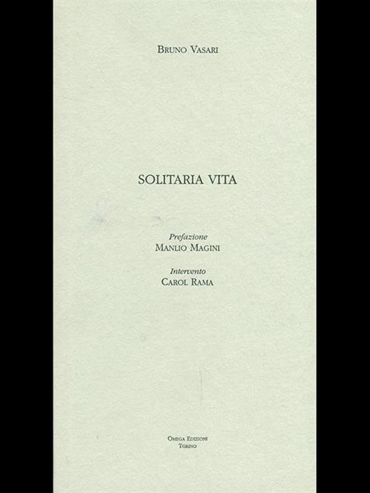 Solitaria vita - Bruno Vasari - copertina