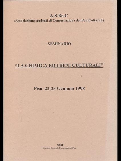 La chimica ed i beni culturali - copertina