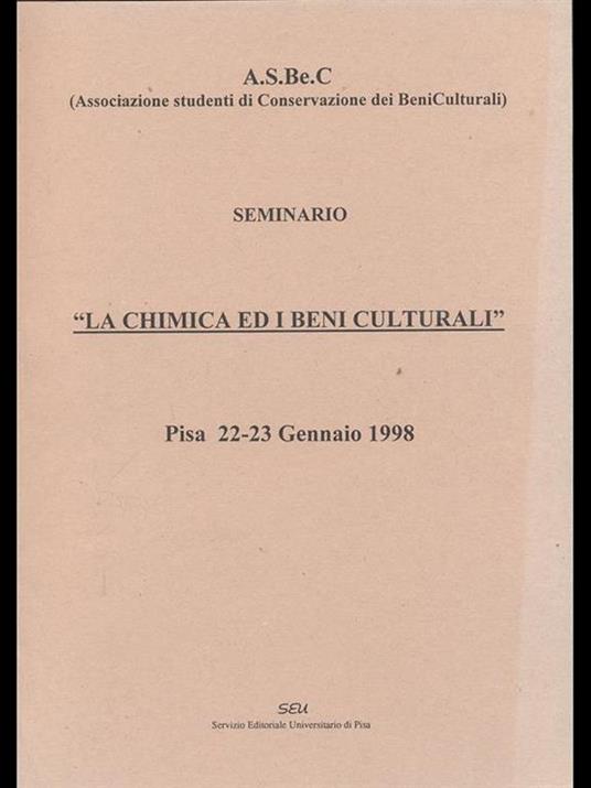 La chimica ed i beni culturali - copertina
