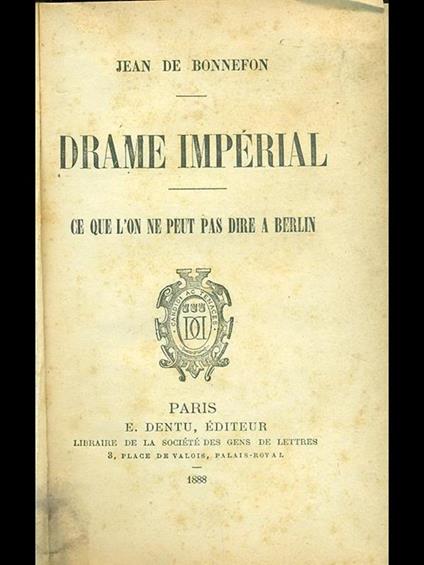 Drame imperial - Jean de Meung - copertina