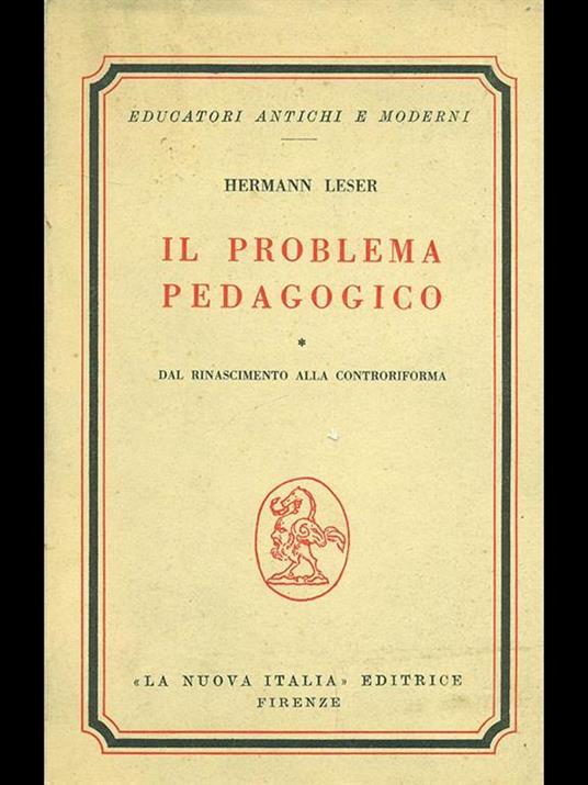 Il problema pedagogico - copertina