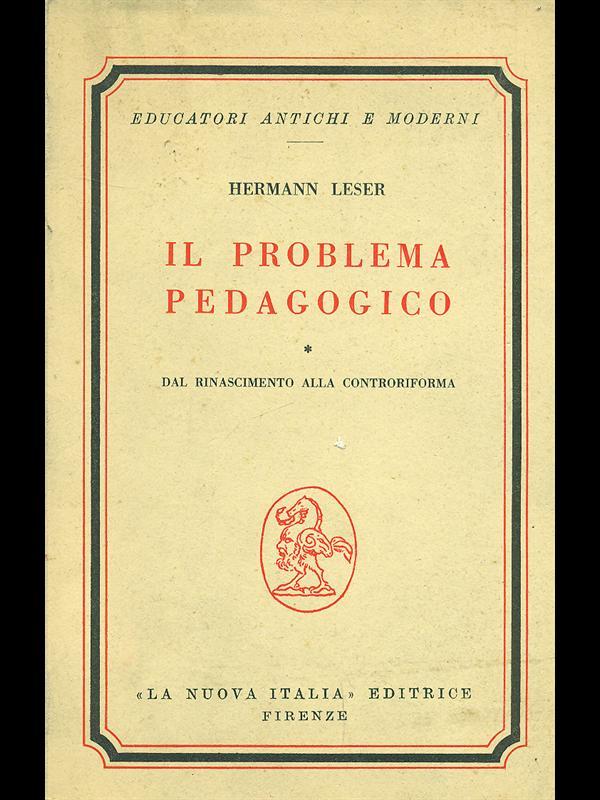 Il problema pedagogico