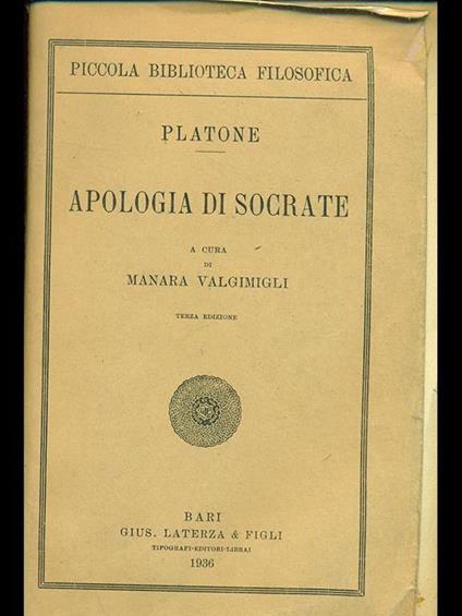 Apologia di Socrate - Platone - copertina