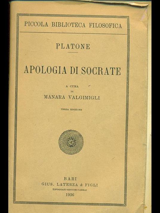 Apologia di Socrate - Platone - copertina