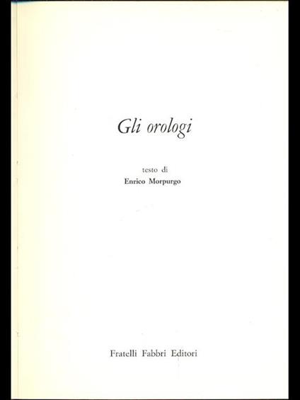 Gli orologi - copertina