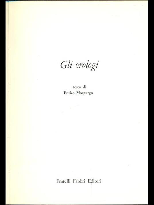 Gli orologi - copertina