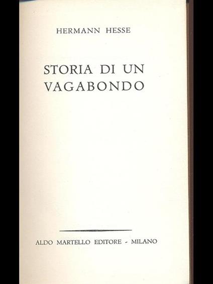 Storia di un vagabondo - Hermann Hesse - copertina