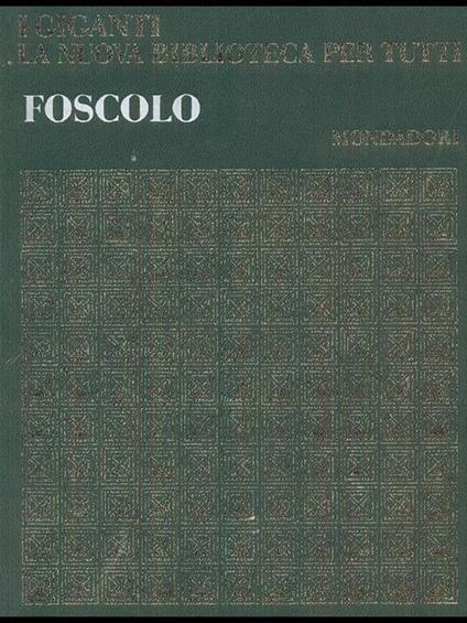 Ugo Foscolo - copertina