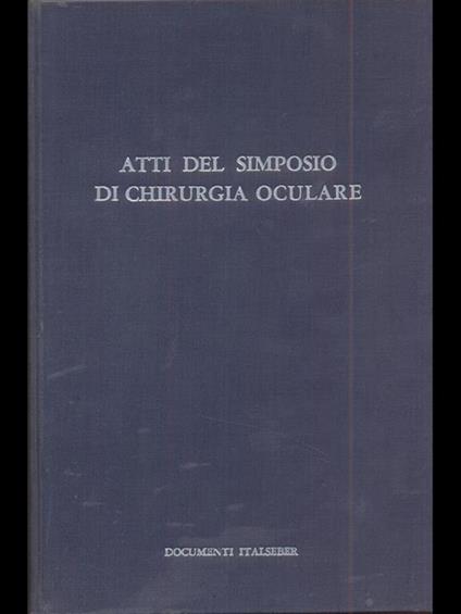 Atti del simposio di Chirurgia Oculare - copertina