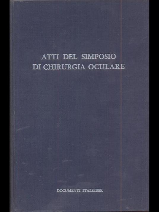 Atti del simposio di Chirurgia Oculare - copertina
